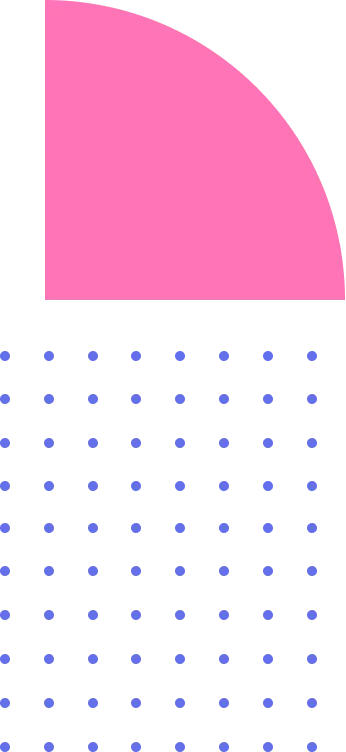 a pink and blue half circle on a black background